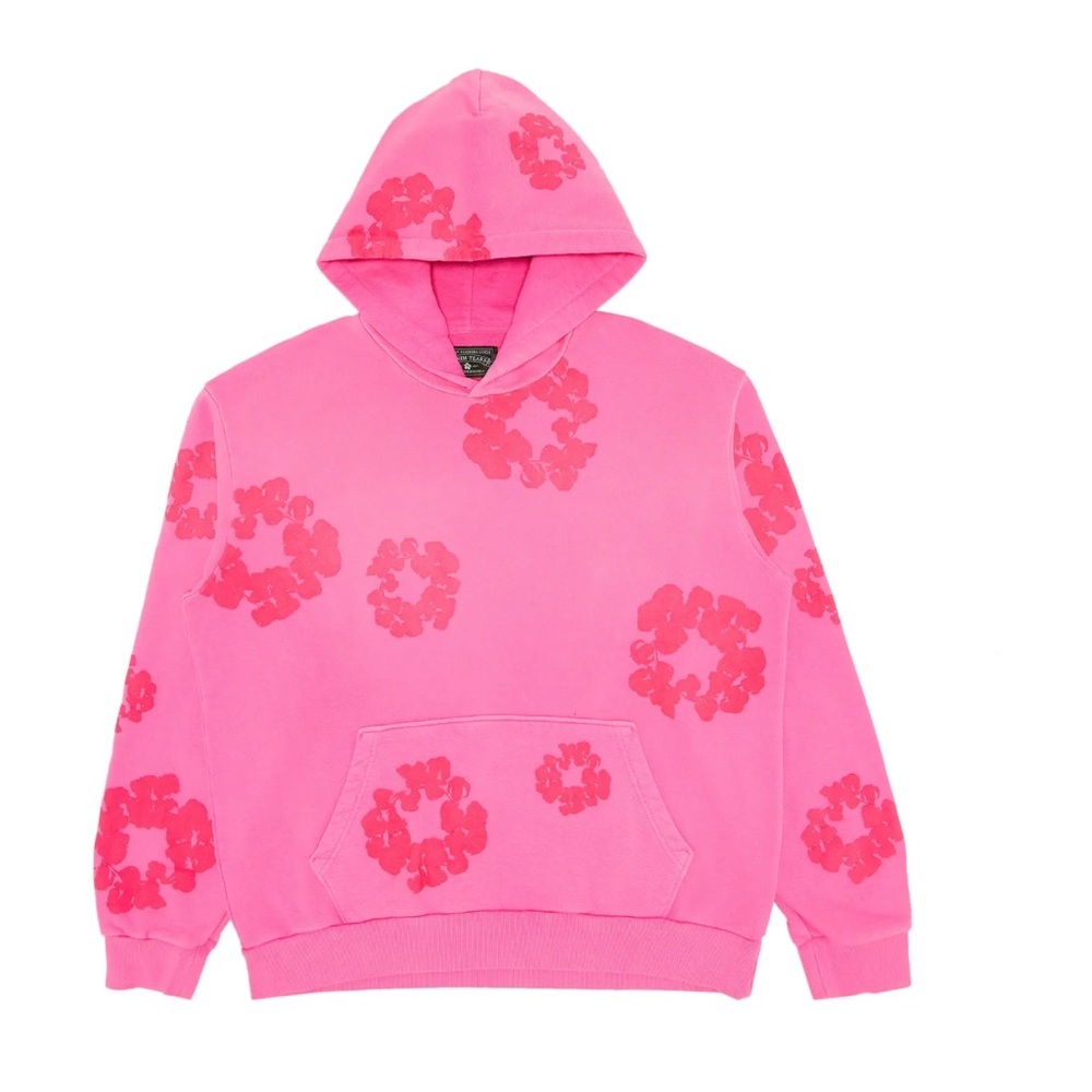 Denim Tears Cotton Wreath Hoodie Pink Size Extra Large Authentic